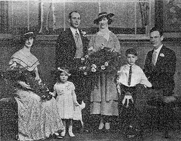 wedding photo of Miss Rea Waid and groom Robert W Webster 1934.